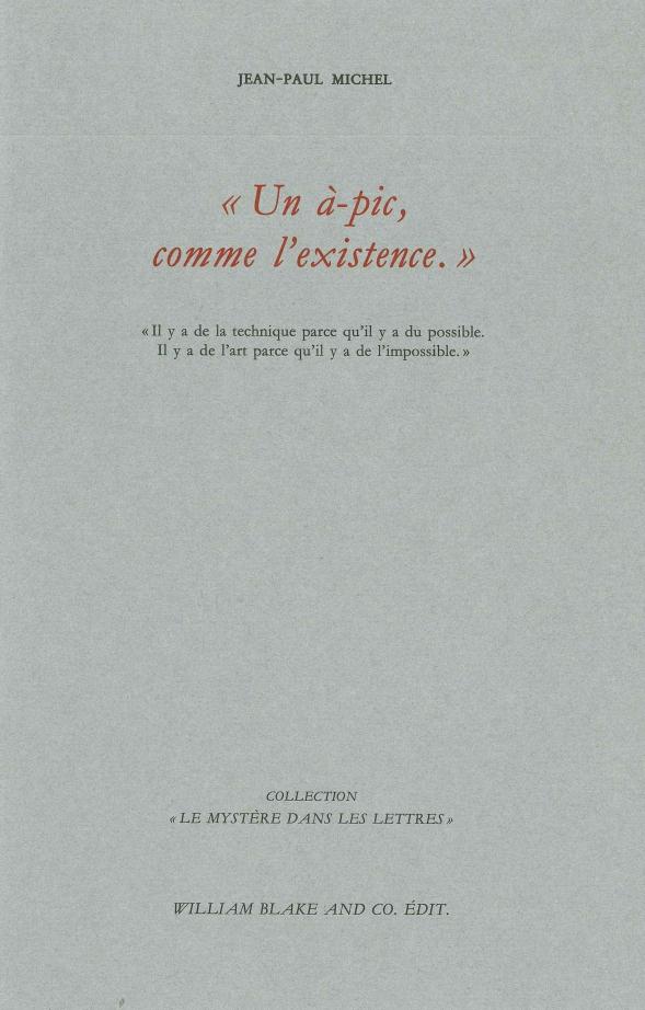 UN A-PIC COMME L'EXISTENCE