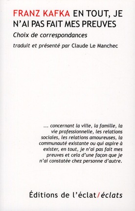 EN TOUT, JE N'AI PAS FAIT MES PREUVES