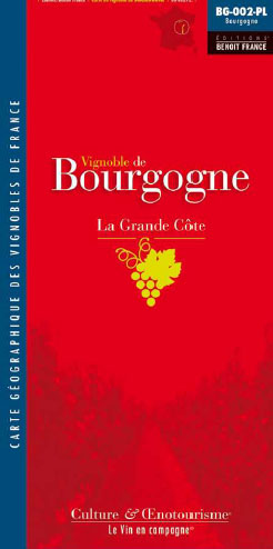 VIGNOBLE DE BOURGOGNE LA GRANDE COTE CARTE PLIEE