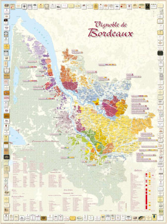 VIGNOBLE DE BORDEAUX POSTER (25) 66 CM X 88 CM