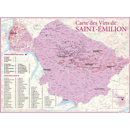 CARTE DES VINS DE SAINT-EMILION