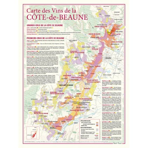 CARTE DES VINS DE LA COTE-DE-BEAUNE