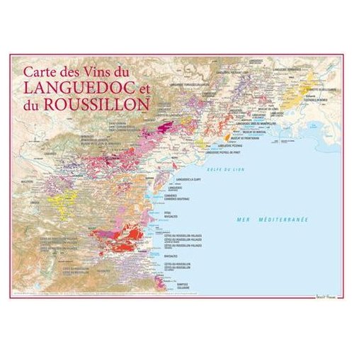 CARTE DES VINS DU LANGUEDOC ET DU ROUSSILLON