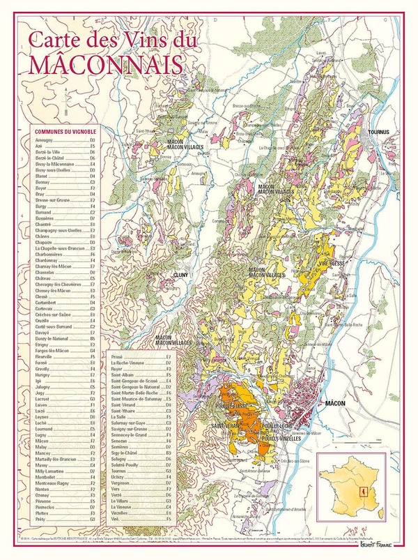 CARTE DES VINS DU MACONNAIS