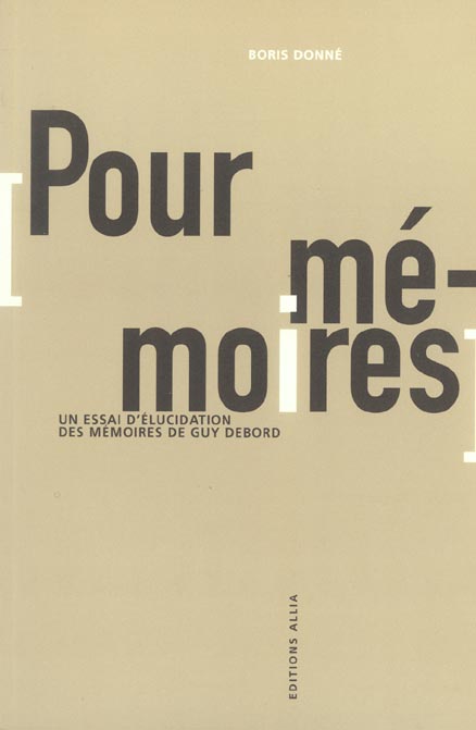 (POUR MEMOIRES)