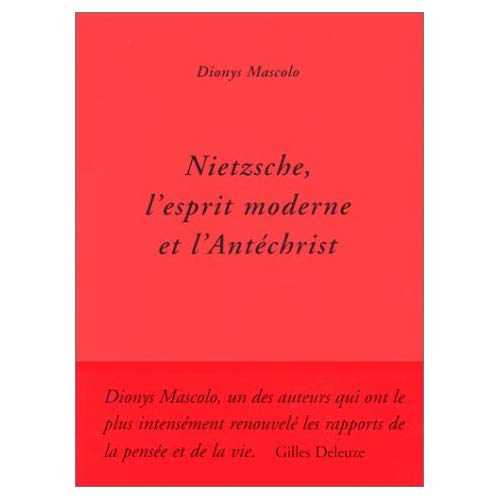NIETZSCHE ESPRIT MODERNE