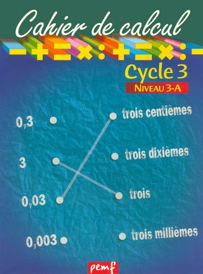 CAHIER DE CALCUL CYCLE 3 NIVEAU 3A