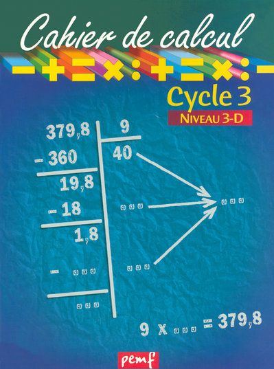 CAHIER DE CALCUL CYCLE 3 NIVEAU 3D
