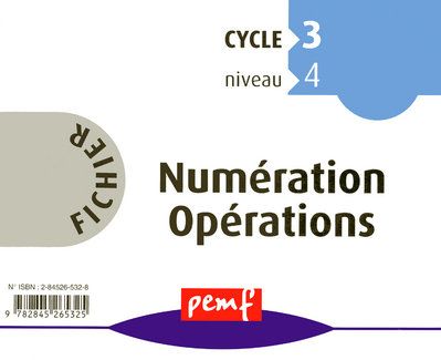 FICHIER NUMERATION OPERATIONS CM1 NIVEAU 2 FICHIER 8