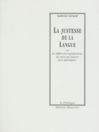 LA JUSTESSE DE LA LANGUE