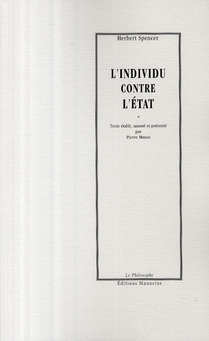 L'INDIVIDU CONTRE L'ETAT