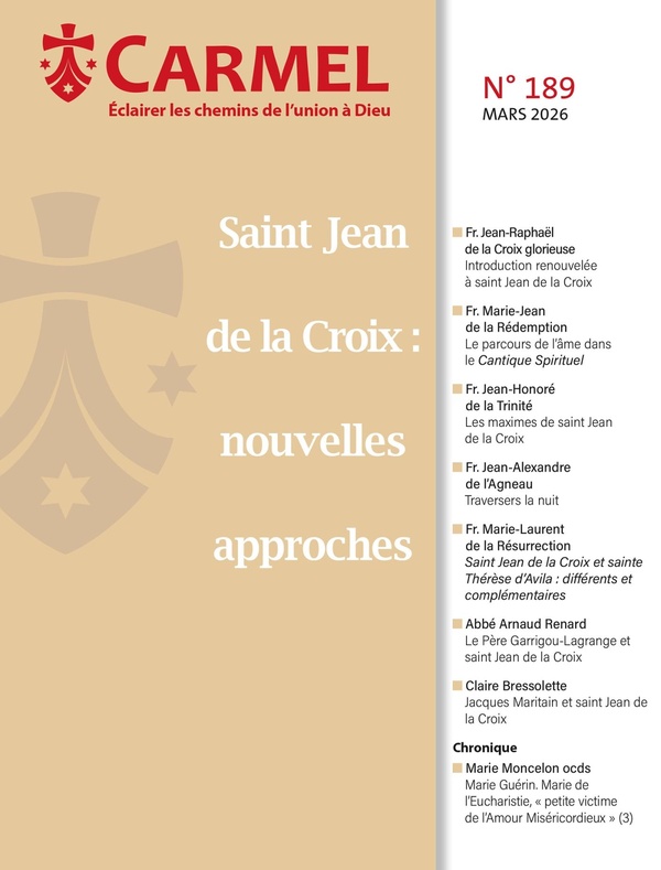 REVUE CARMEL N 189 MARS 2026 - SAINT JEAN DE LA CROIX : SAINT ET DOCTEUR