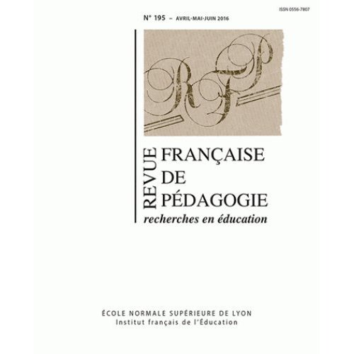 REVUE FRANCAISE DE PEDAGOGIE, N 195/2016. VARIA