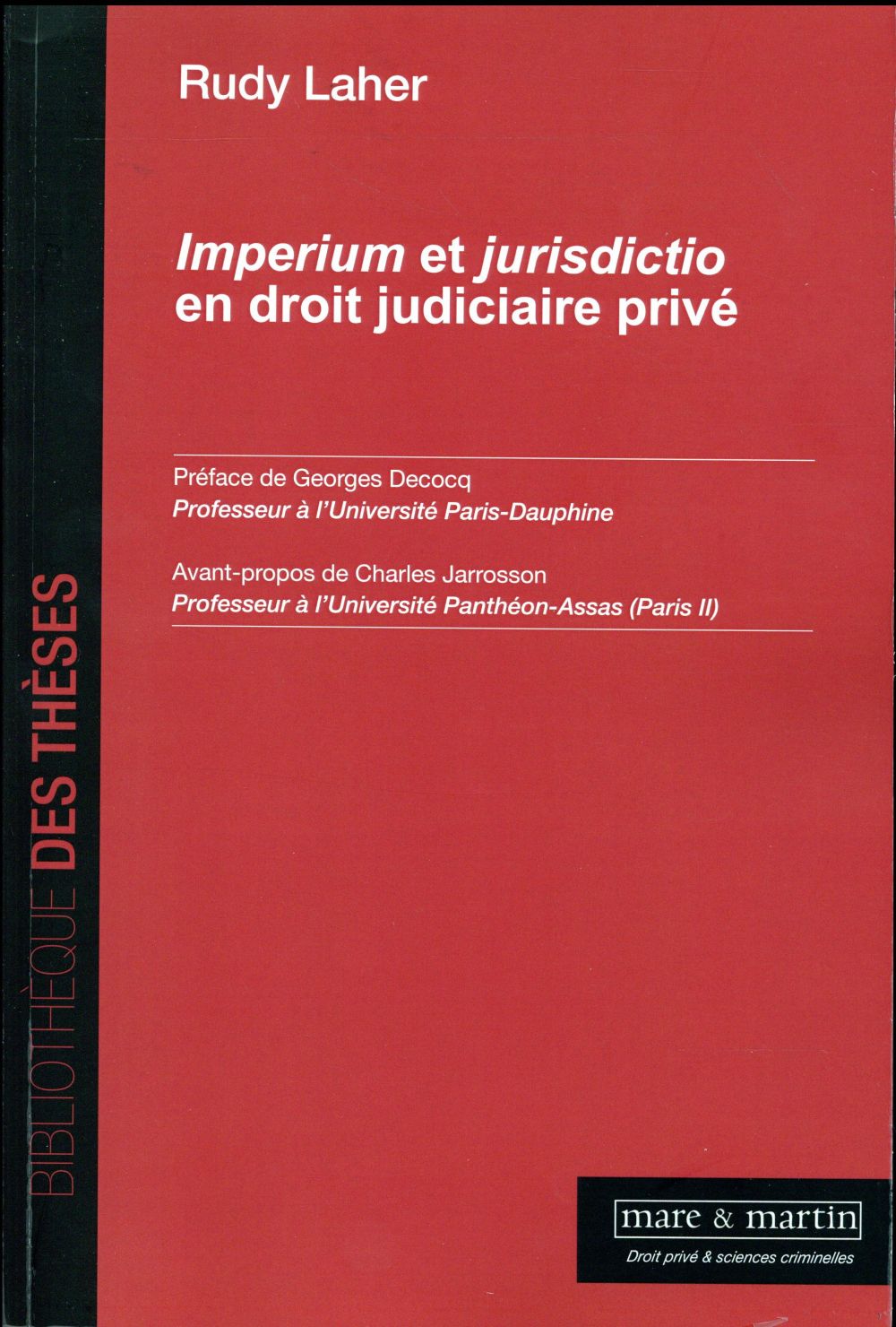 IMPERIUM ET JURISDICTIO EN DROIT JUDICIAIRE PRIVE