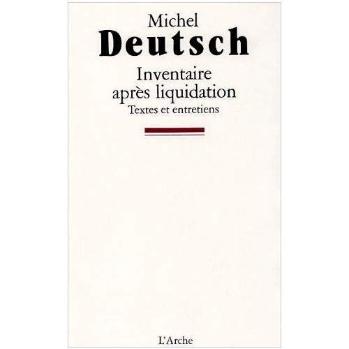 INVENTAIRE APRES LIQUIDATION