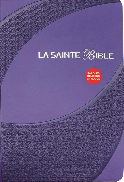 SAINTE BIBLE 1910 - PAROLES DE JESUS EN ROUGE, VIOLET