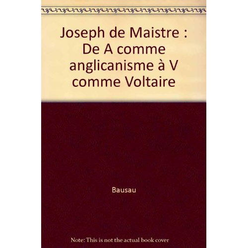 DE A COMME ANGLICANISME A V COMME VOLTAIRE