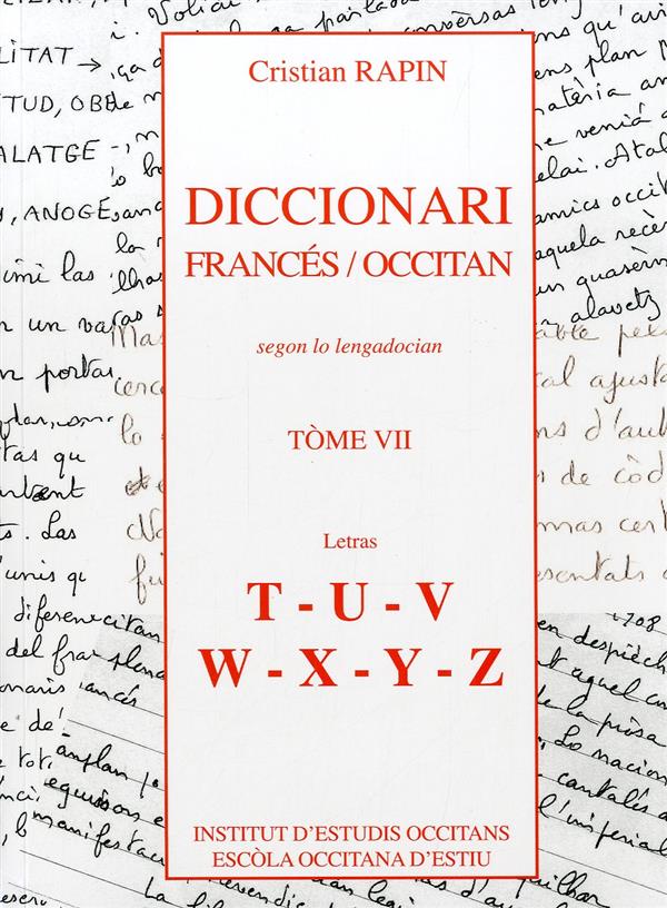 DICCIONARI FRANCES / OCCITAN T7 [T-Z]