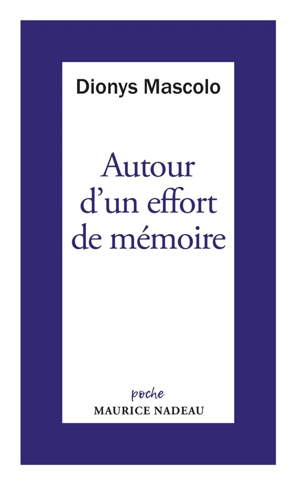 AUTOUR D'UN EFFORT DE MEMOIRE - SUR UNE LETTRE DE ROBERT ANT