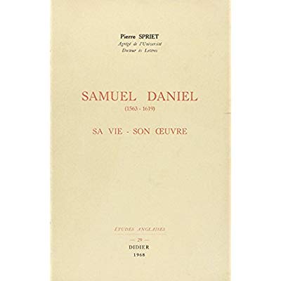 SAMUEL DANIEL (1563-1619) - SA VIE - SON OEUVRE