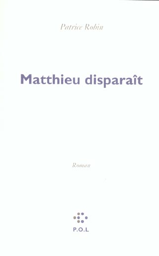 MATTHIEU DISPARAIT