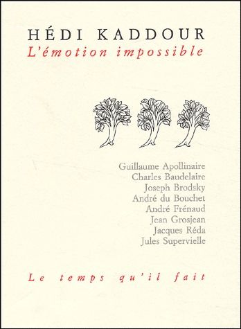 L' EMOTION IMPOSSIBLE - LECTURES DE POESIE