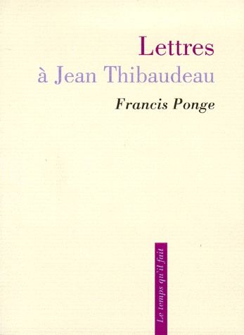 LETTRES A JEAN THIBAUDEAU