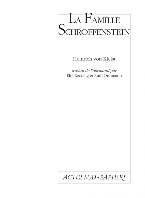 LA FAMILLE SCHROFFENSTEIN