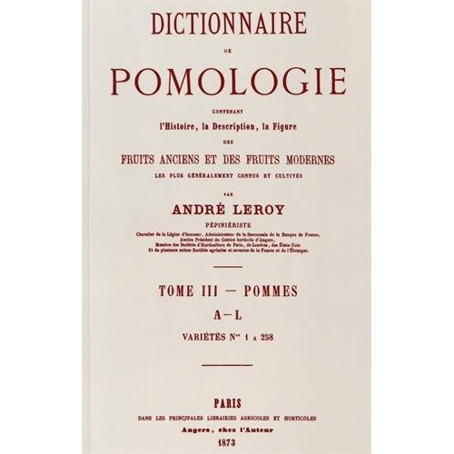 DICTIONNAIRE DE POMOLOGIE TOME 3 - POMMES