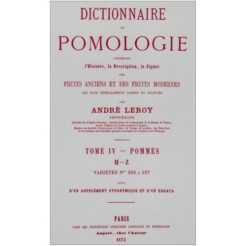 DICTIONNAIRE DE POMOLOGIE TOME 4 - POMMES