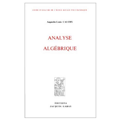 ANALYSE ALGEBRIQUE