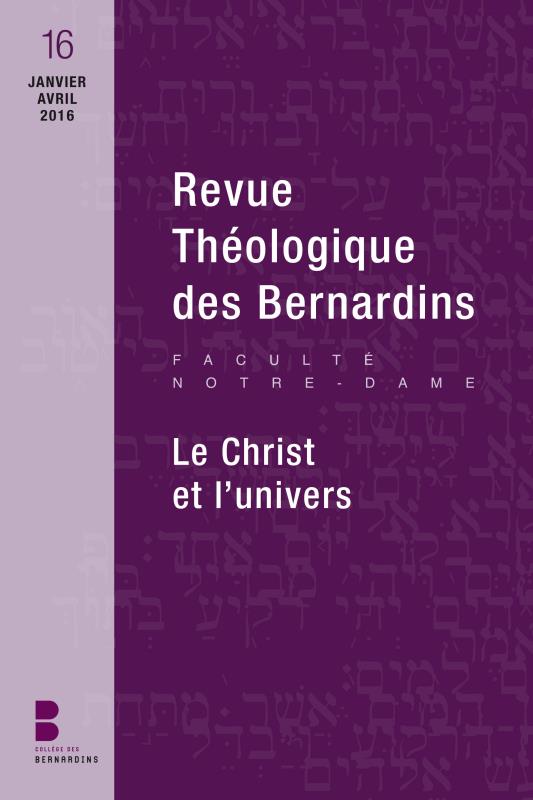 REVUE THEOLOGIQUE DES BERNARDINS 16