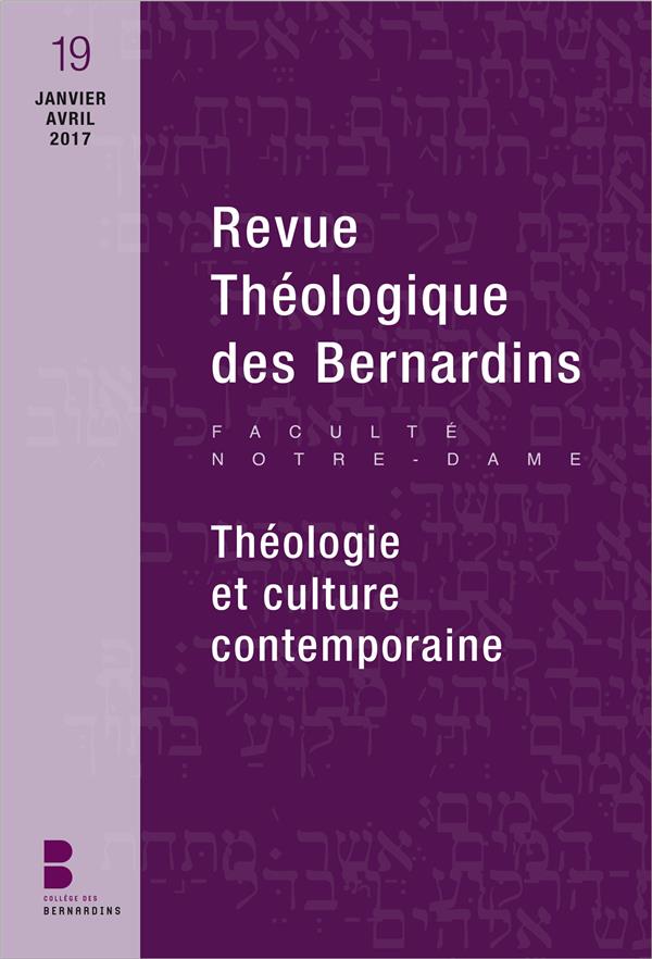 REVUE THEOLOGIQUE DES BERNARDINS N19