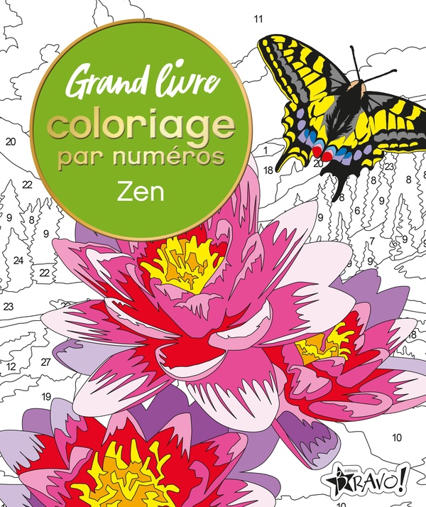 GRAND LIVRE COLORIAGE PAR NUMEROS - ZEN