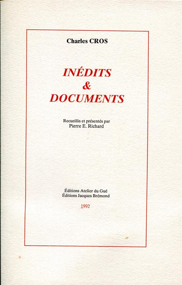 INEDITS ET DOCUMENTS