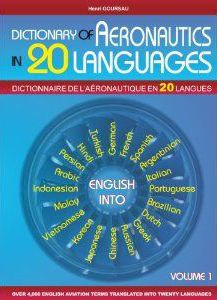 DICTIONNAIRE DE L'AERONAUTIQUE EN 20 LANGUES - ANGLAIS