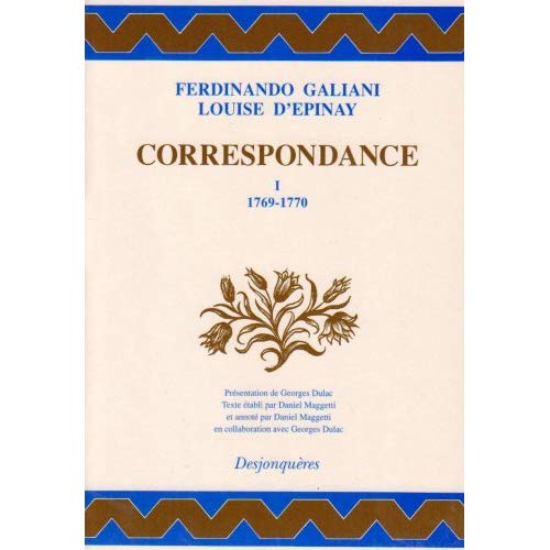 CORRESPONDANCE TOME I (1769-1770)
