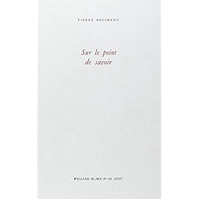 SUR LE POINT DE SAVOIR