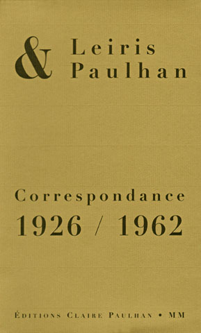CORRESPONDANCE 1926-1962