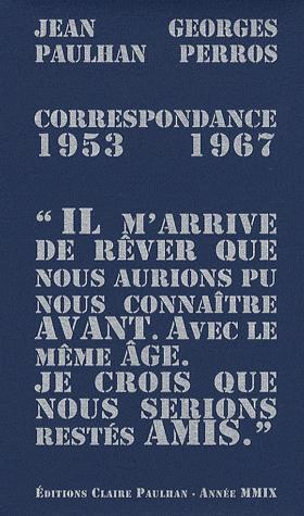 CORRESPONDANCE 1953-1967 - 