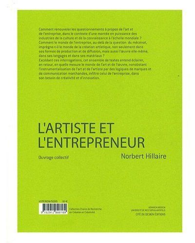 L'ARTISTE ET L'ENTREPRENEUR