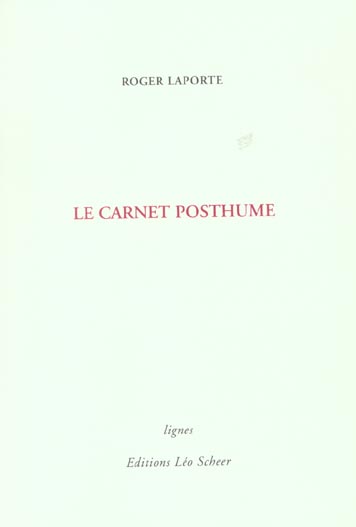 CARNET POSTHUME (LE)