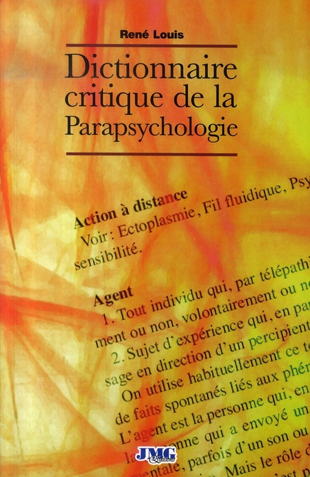 DICTIONNAIRE CRITIQUE DE LA PARAPSYCHOLOGIE