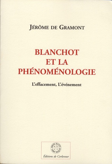 BLANCHOT ET LA PHENOMENOLOGIE