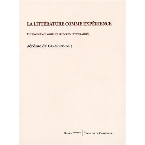LA LITTERATURE COMME EXPERIENCE