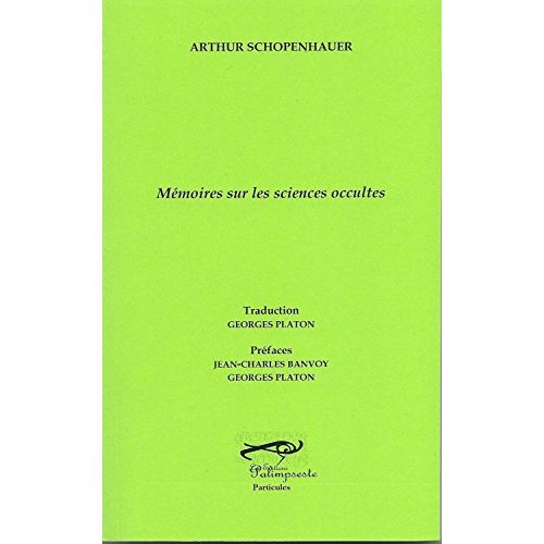 MEMOIRES SUR LES SCIENCES OCCULTES