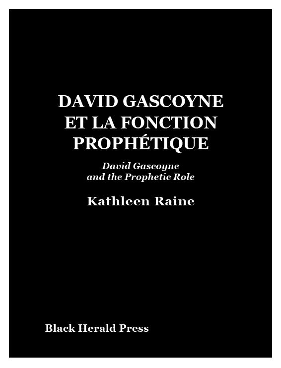 DAVID GASCOYNE ET LA FONCTION PROPHETIQUE