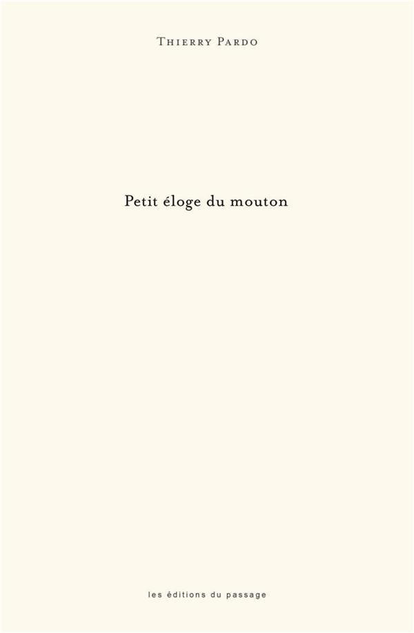PETIT ELOGE DU MOUTON