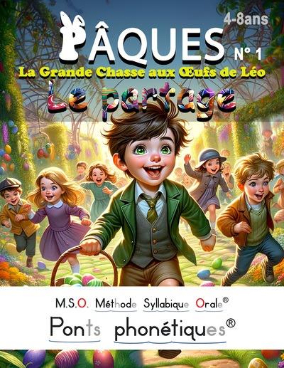 PAQUES - T01 - GRANDE CHASSE AUX OEUFS DE LEO (LA) - LE PARTAGE DYS MSO - METHODE SYLLABIQUE ORALE A