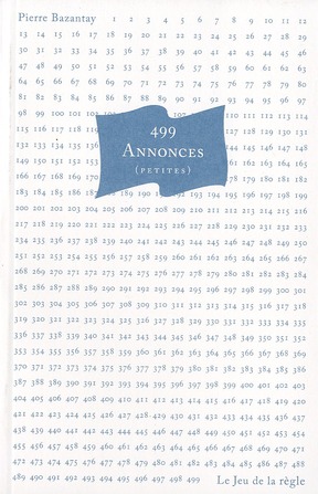 499 ANNONCES (PETITES)